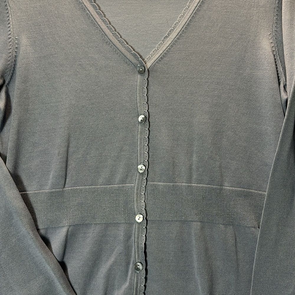 Pendleton Blue Button Front Cardigan Sweater Scal… - image 6